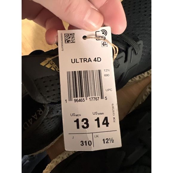 Adidas ULTRA 4D Core Black / Core Black / Gold Metallic - IG2264 13 - Picture 7 of 9